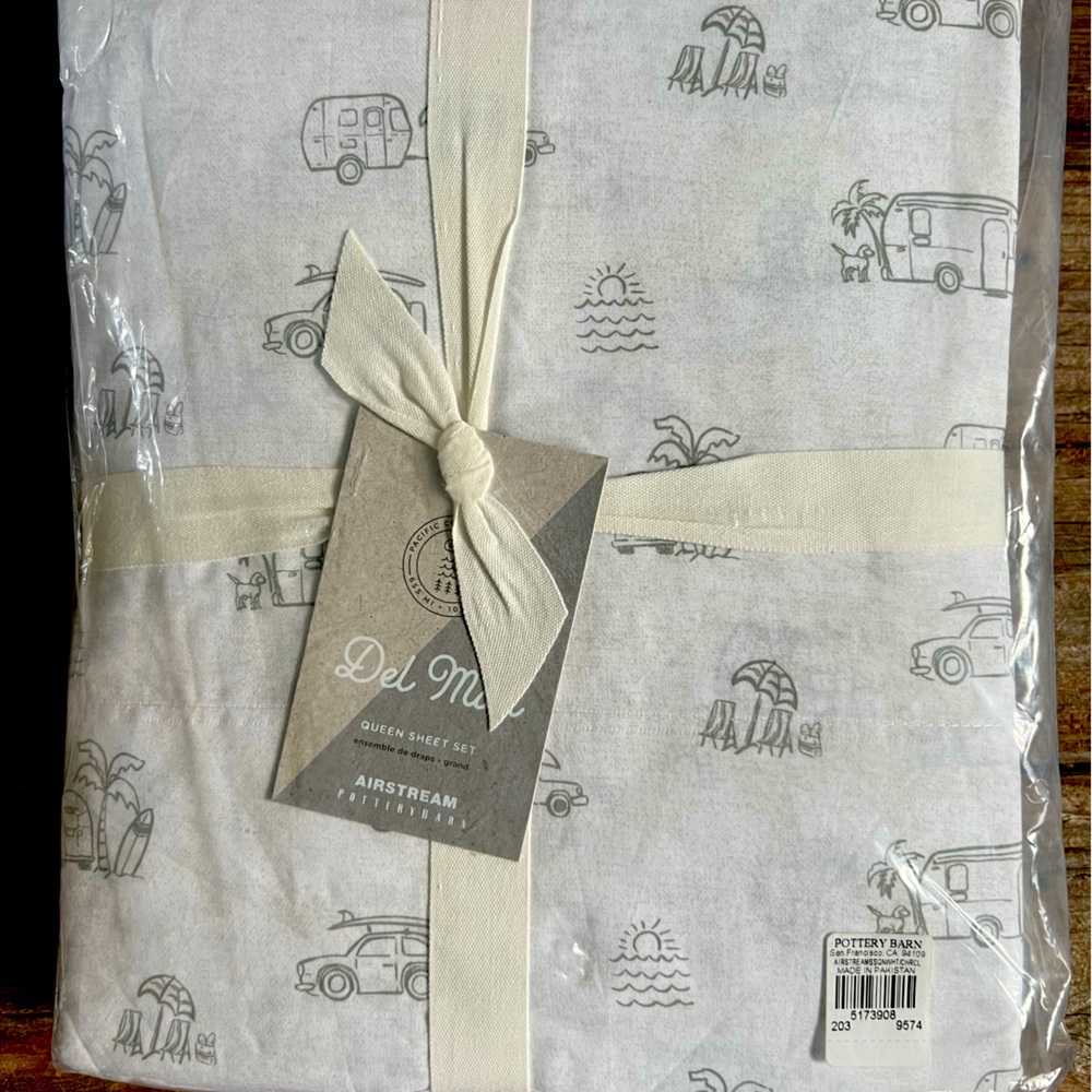 Pottery Barn Airstream Queen sheets